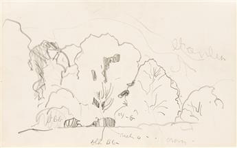 CHARLES BURCHFIELD Group of 4 drawings.